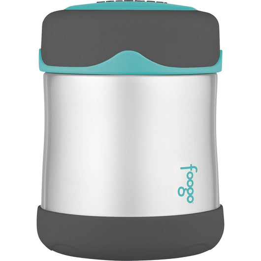 Thermos Foogo Stainless Steel, Vacuum Insulated Food Jar - Teal/Smoke - 10 oz. [B3004TS2]