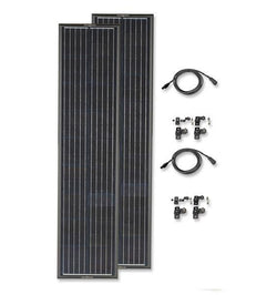 OBSIDIAN® SERIES 180 Watt Long Solar Panel Kit Airstream Curved Roof Feet (2 x 90)