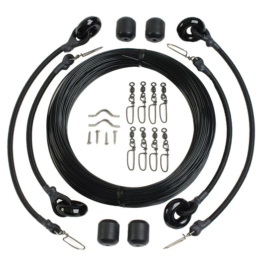 Lee's Deluxe Rigging Kit - Double Rig Up To 37ft. - Black Mono [RK0337LD/MO]