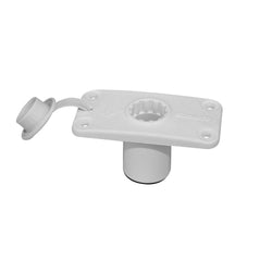 Scotty 244 Flush Deck Mount White w/Rain Cap [244-WH]