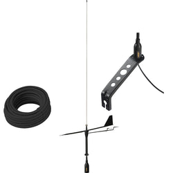 Glomex Black Swan VHF Antenna w/Wind Indicator  66 Coax Cable [SGV80BWIBK]