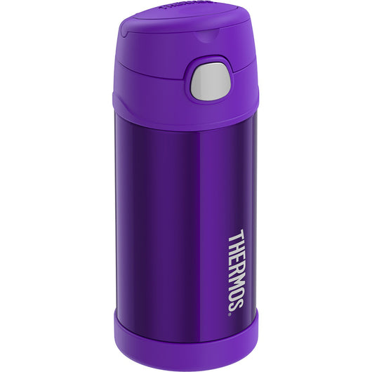 Thermos FUNtainer Stainless Steel Insulated Purple Water Bottle w/Straw - 12oz [F4019VI6]