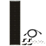 OBSIDIAN® SERIES 90 Watt Long Solar Panel Kit AirStream Curved Roof Feet